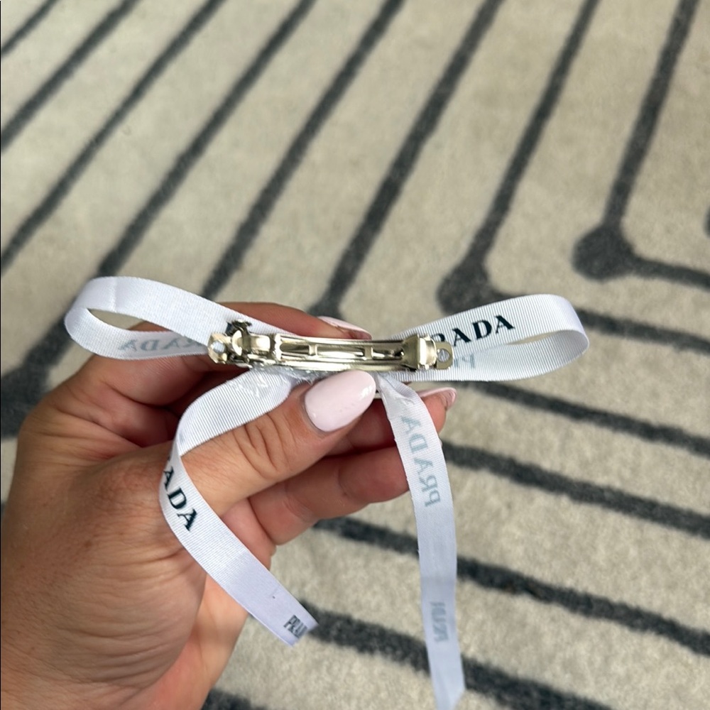 Prada White Hair Ribbon - Picture 2 of 2